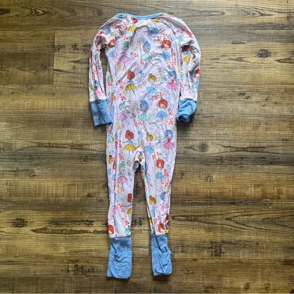 Little Sleepies Prima Ballerina Zippy Bamboo Viscose Size 12-18 Pajamas Pjs - Picture 4 of 4